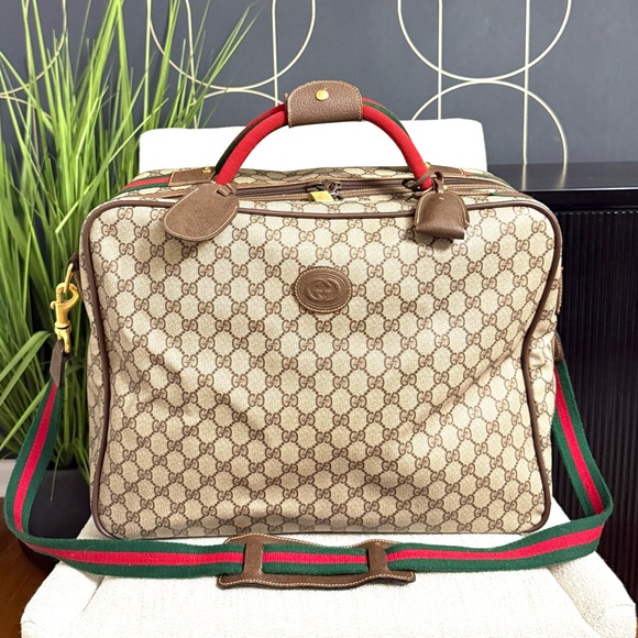 Authentic Gucci unisex suitcase/ luggage brown monogram coated canvas - Picture 1 of 16